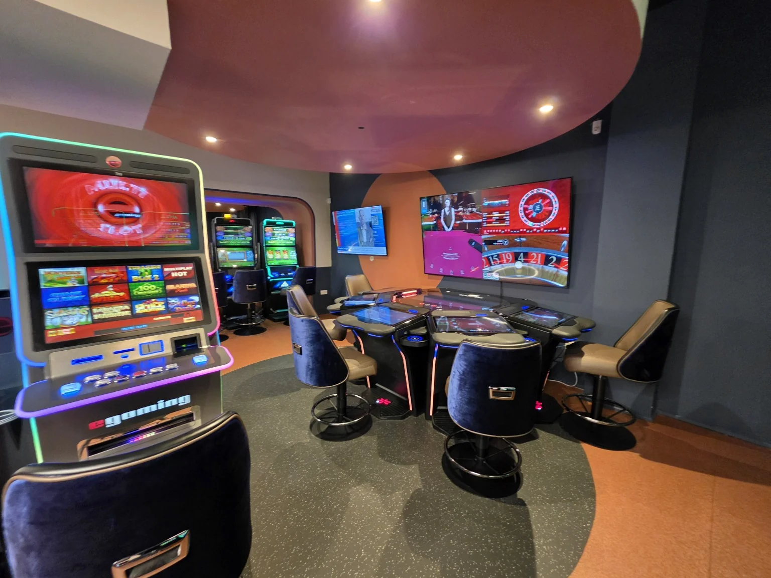 Digital roulette corner in the refurbished casino